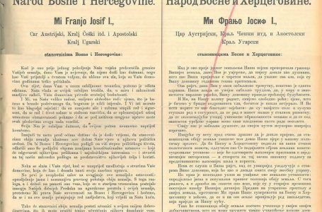 Na današnji dan: Proglas o aneksiji Bosne i Hercegovine 1908. godine